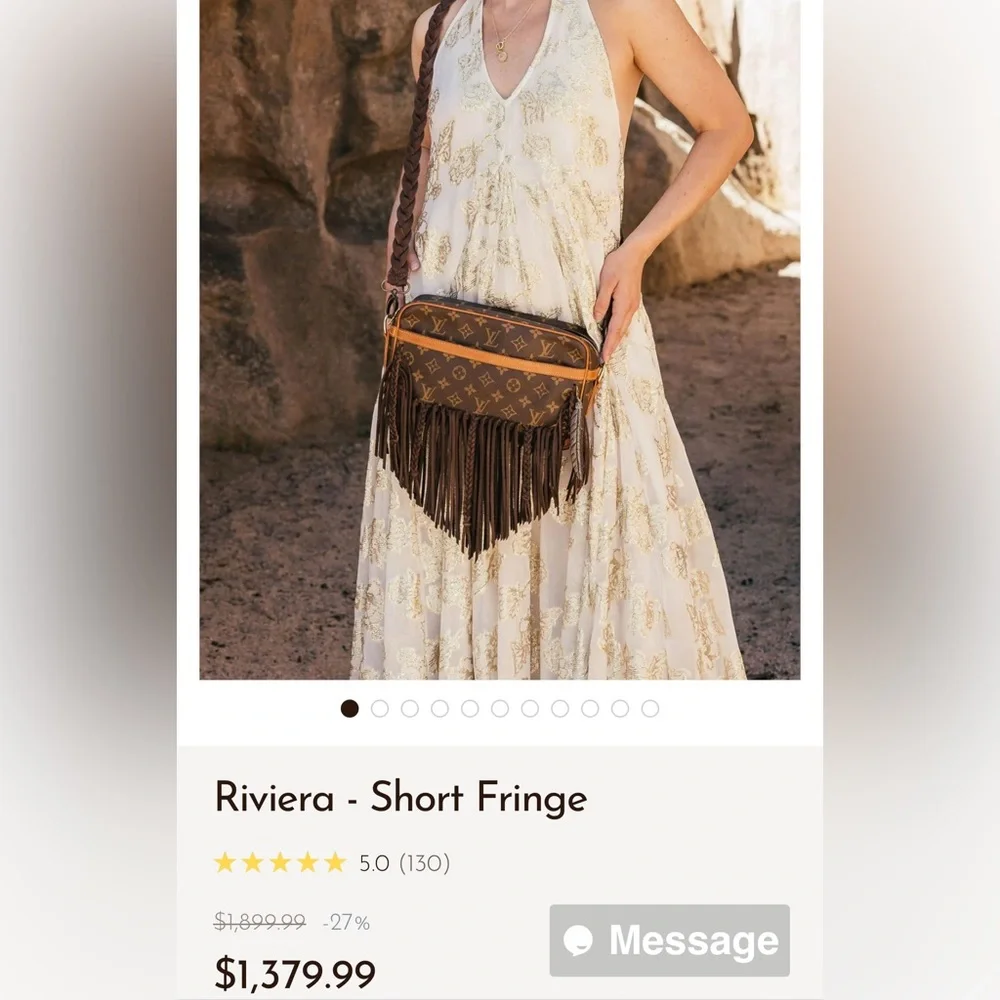 Louis Vuitton Monogram Brown Fringe Crossbody Bag