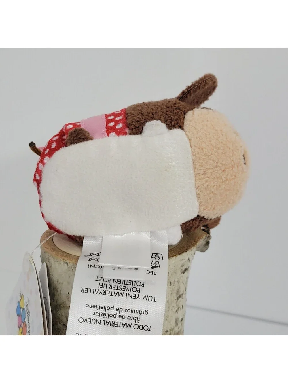 Disney Tsum Tsum Minnie Mouse Plush Toy with Pink Bow and Red Polka Dot Dress
