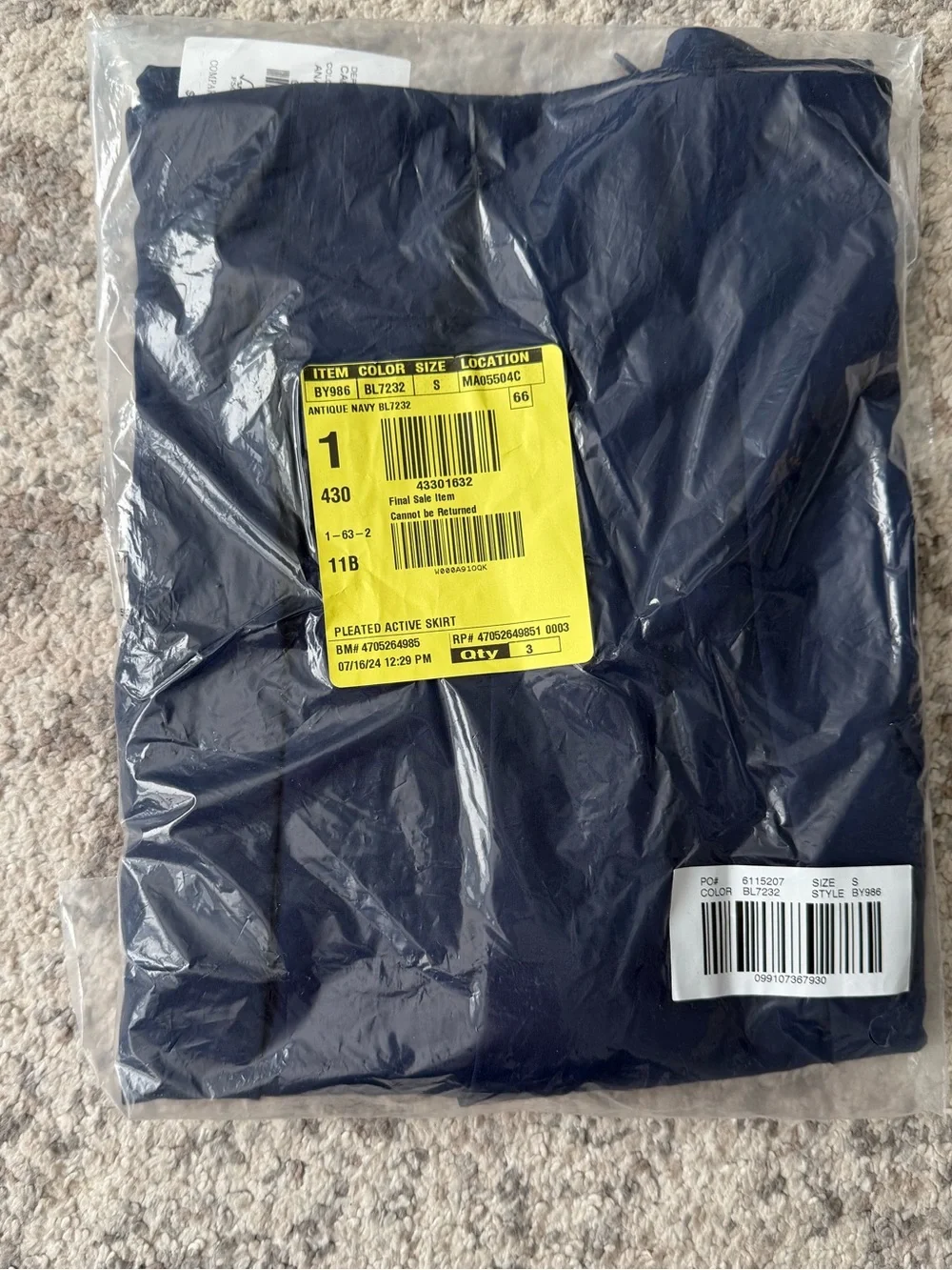 J. Crew pleated side bin