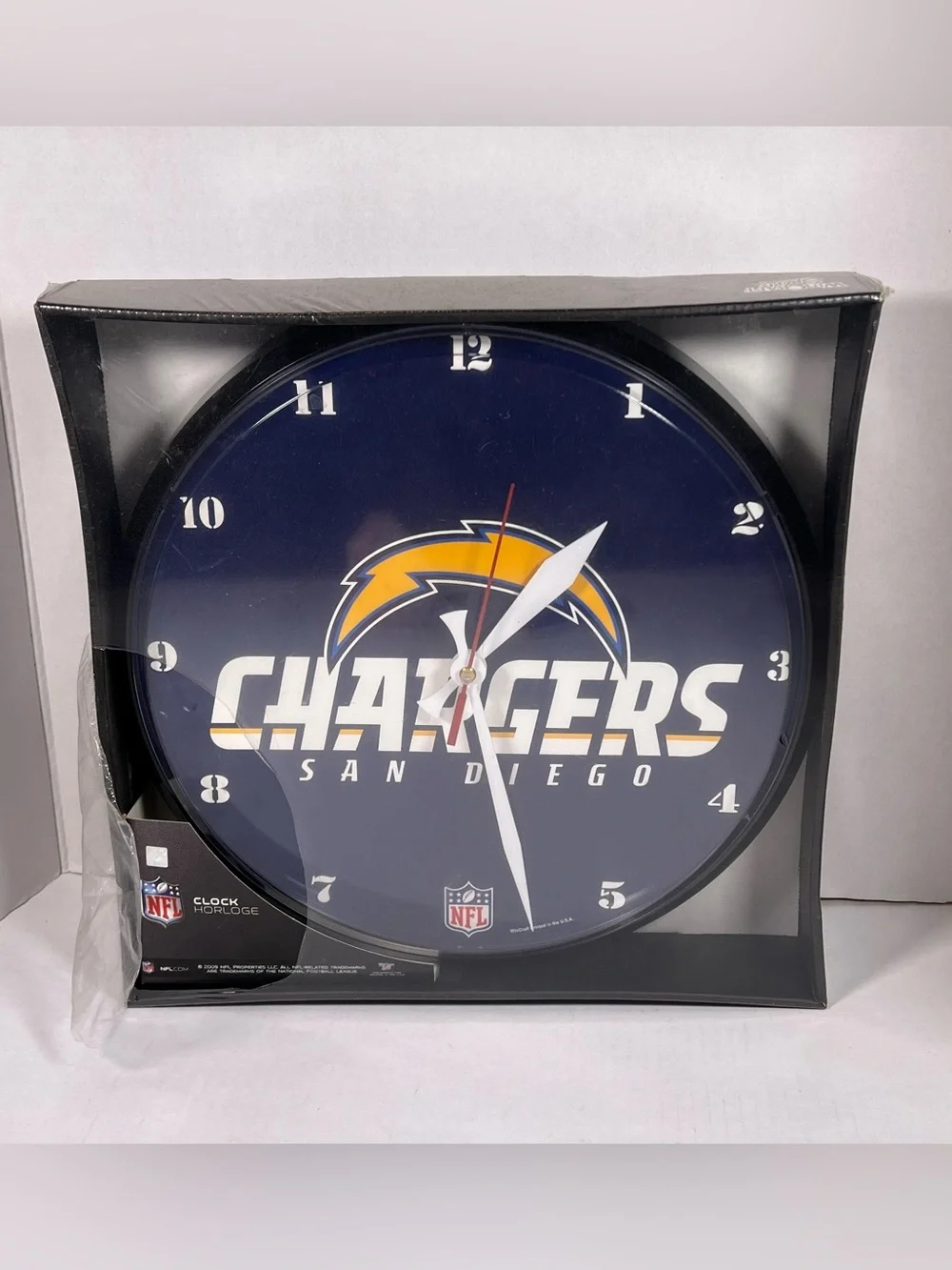 Vintage San Diego Chargers Navy Logo Wall Clock by NFL