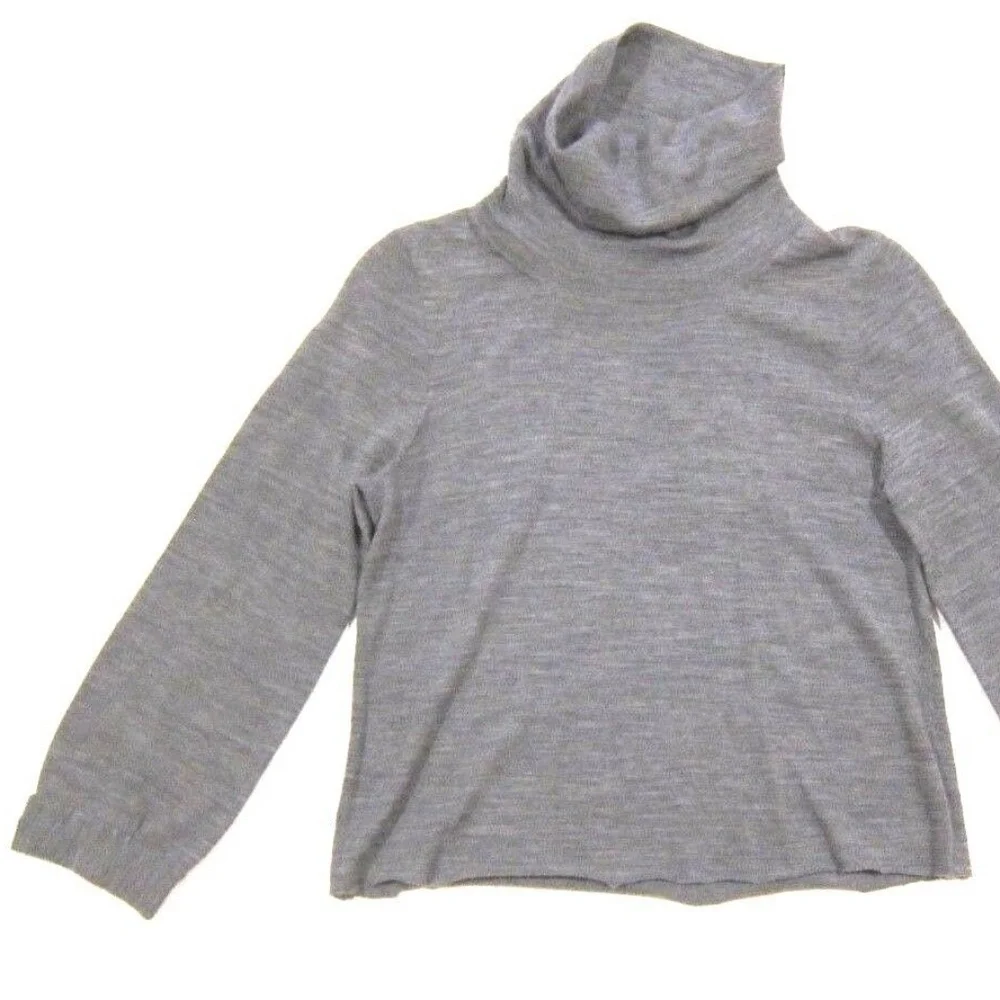 CUSTOM J. Crew Sweater Wool Jersey Turtleneck Semi Crop