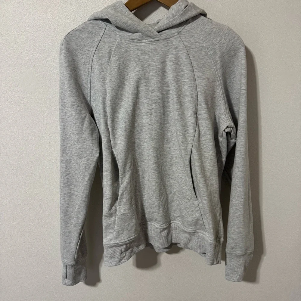 Lululemon Scuba Pullover Heathered Core Ultra Light Grey Workout Athleisure-6