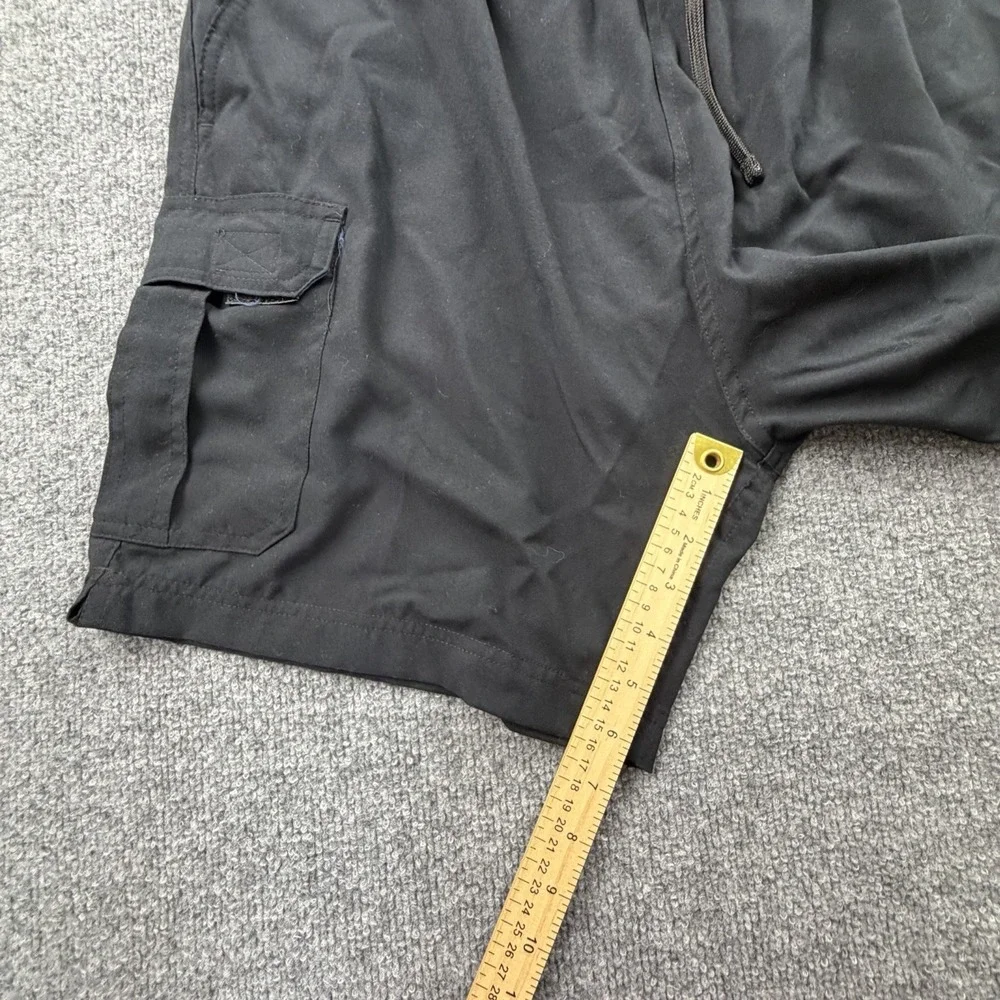 Berkley Jensen‎ Mens Cargo Shorts Black Drawstring Elastic Waist Casual L NWT