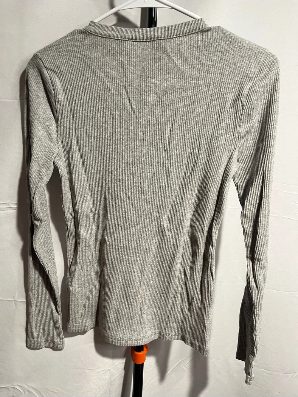J.Crew women's Classic Crewneck long-sleeve ribbed Knit henley Fitted shirt Sm