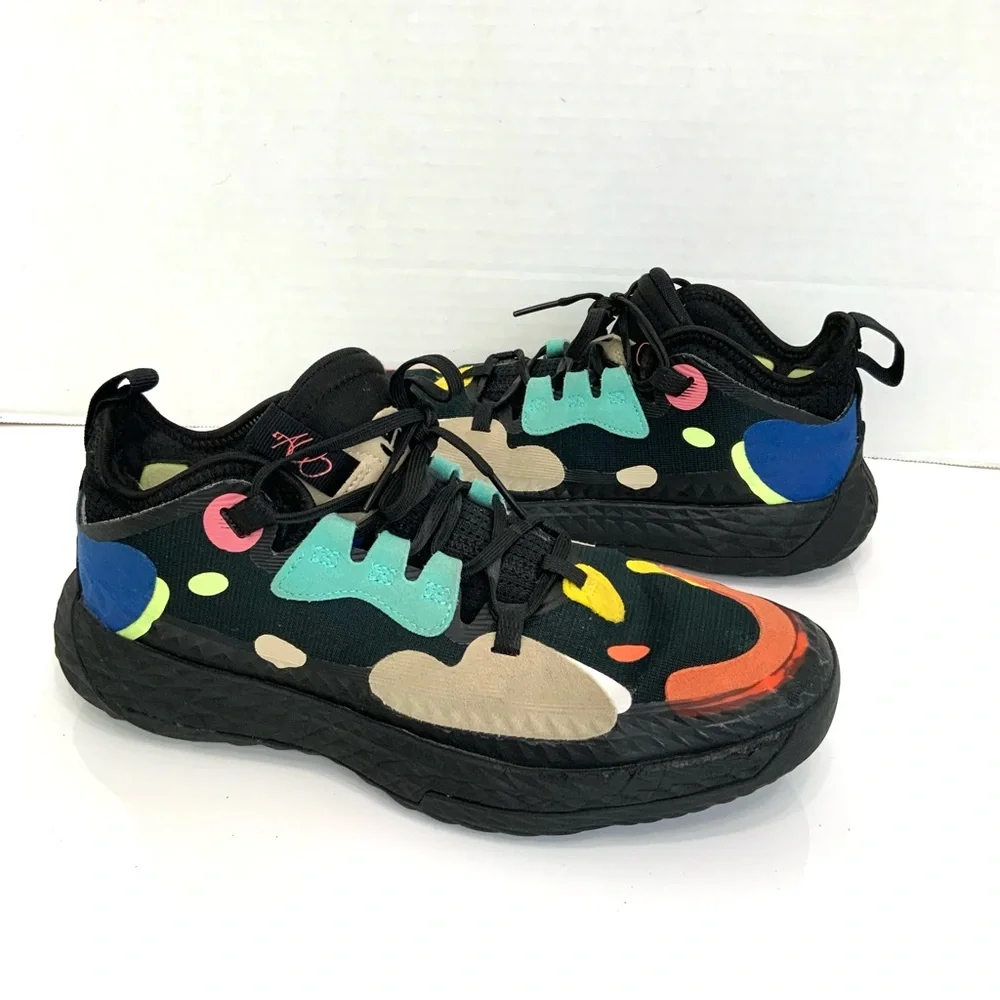 adidas Black Multicolor Athletic Shoes