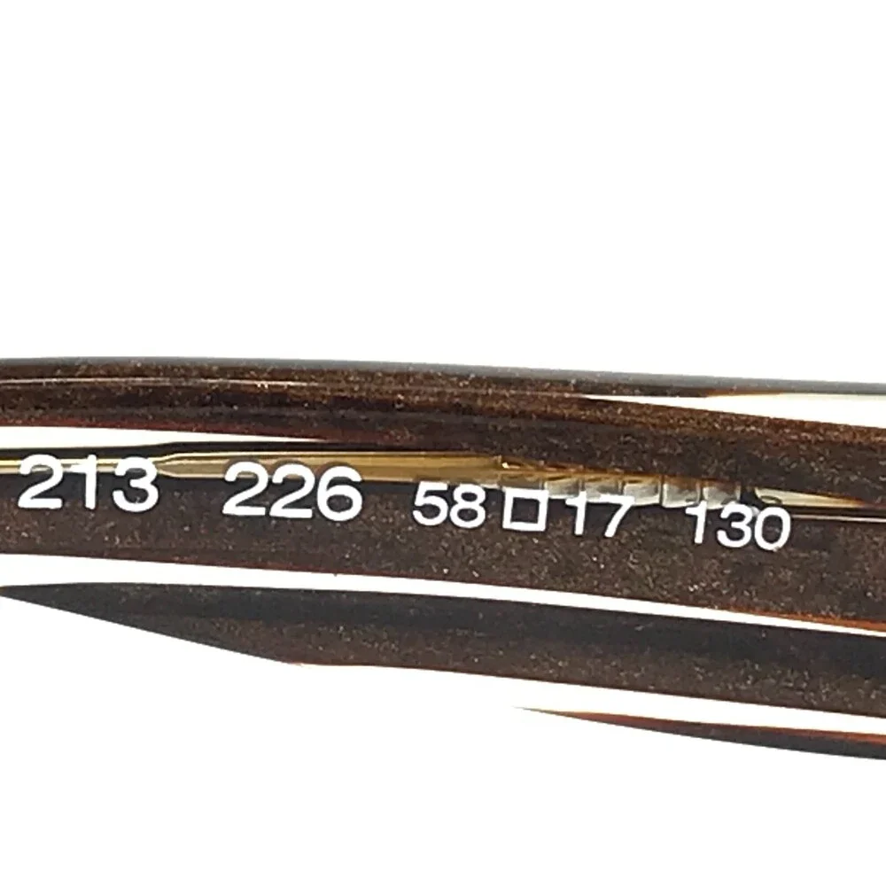 Beausoleil Eyeglasses Frames 213 226 Brown Clear Striped Horn Cat Eye 58-17-130