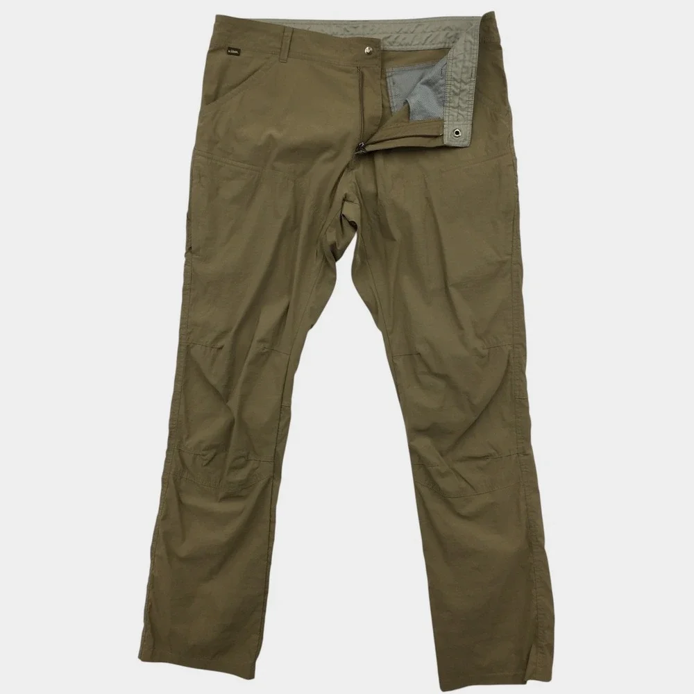 Kuhl Radikl Mens Hiking Pants Brown Nylon Spandex Outdoor Trekking 38x36