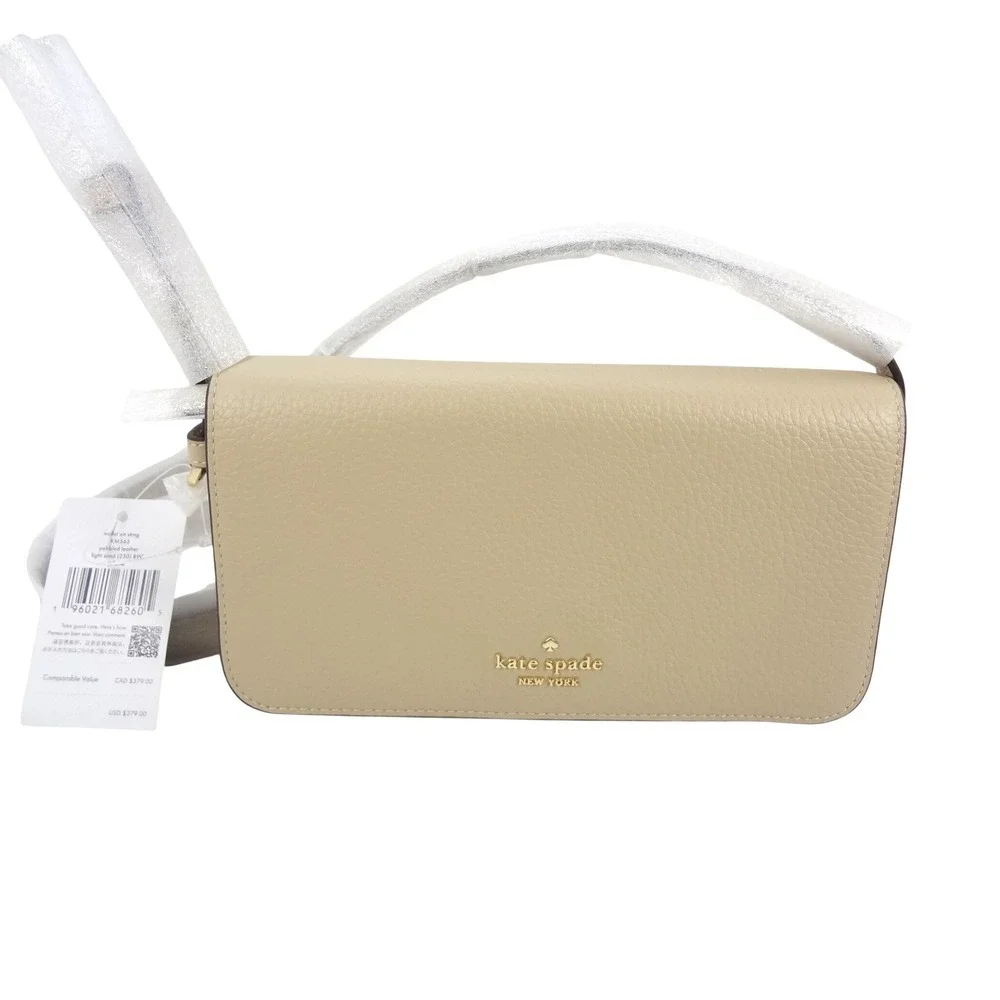 Kate Spade New York‎ Juliette Light Sand Pebbled Leather Crossbody KM565