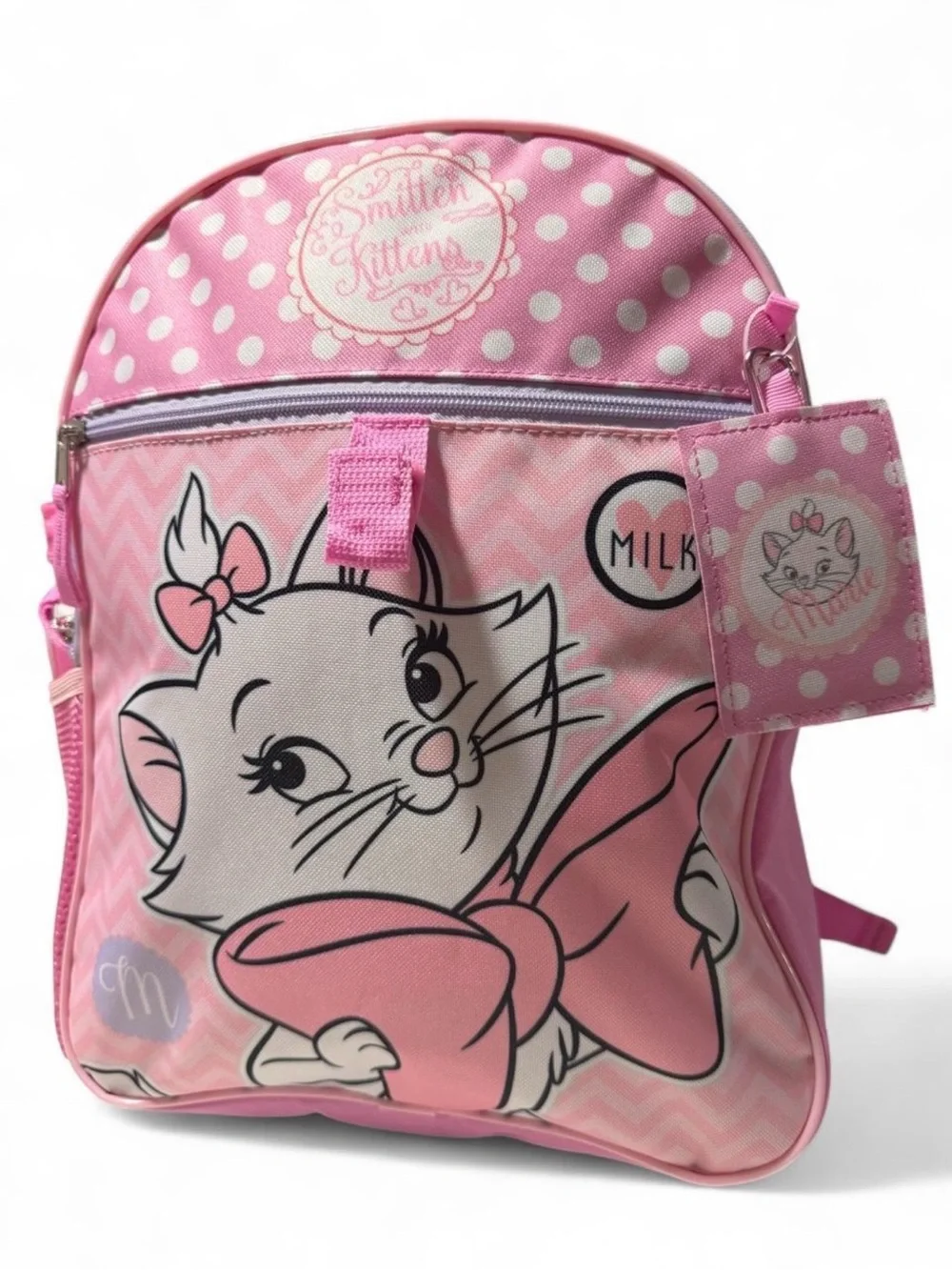 Disney Pink Polka Dot Marie 5 piece Kitten Backpack