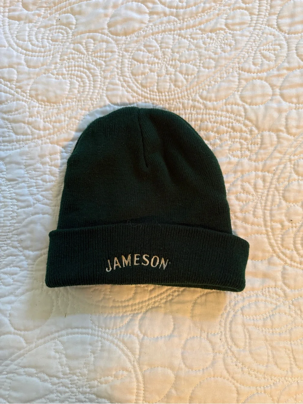 Green Knit Beanie Hat
