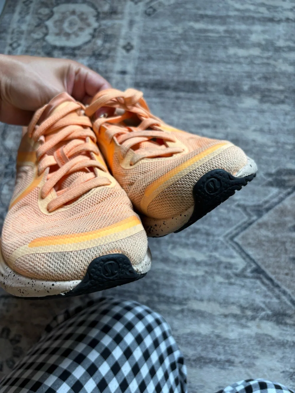 Lululemon Blissfeel 2 Running Shoe orange women’s size 9 workout gym shoes