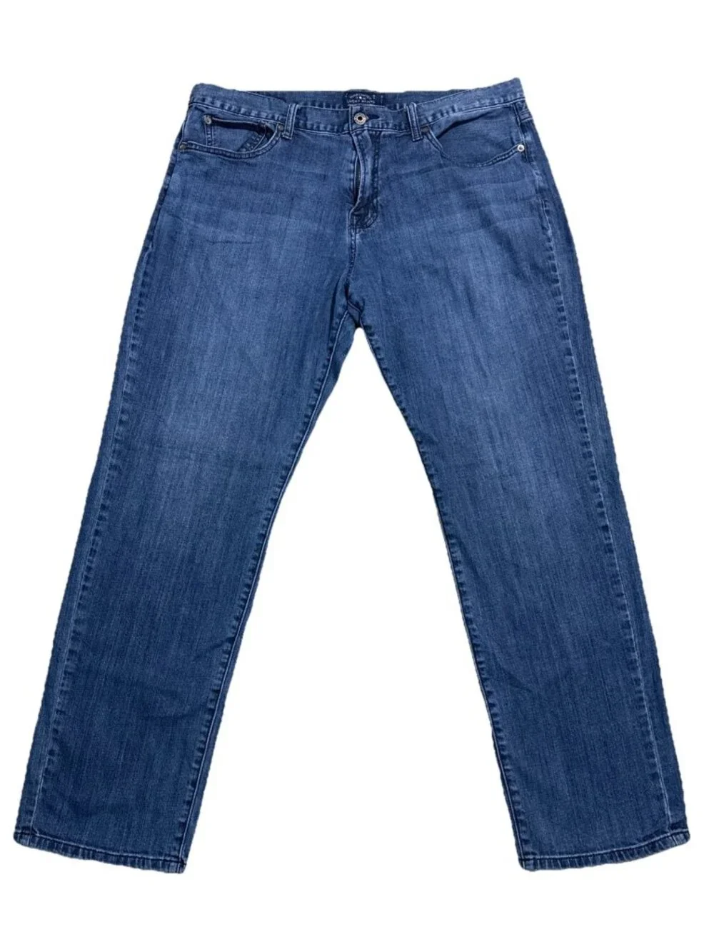 Lucky Brand 221 Original Straight Leg Denim Jeans Mens W38 L32 Dark Wash Zip Fly