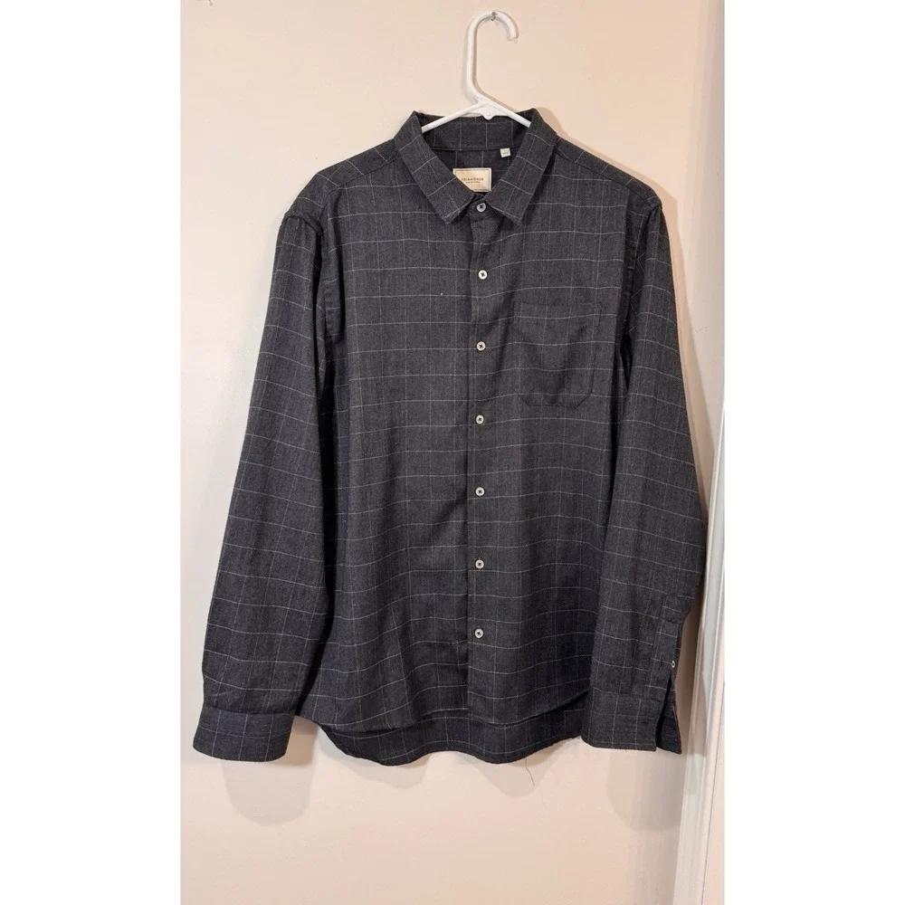 7 Diamonds Shirt Men's‎ Large HARLEY Flannel Button Up Long Sleeve