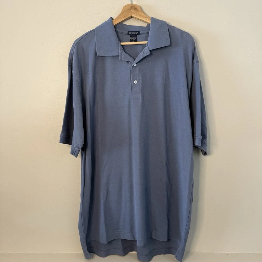 River's End Polo Shirt XL Navy‎ Moisture Wicking Golf Athleisure