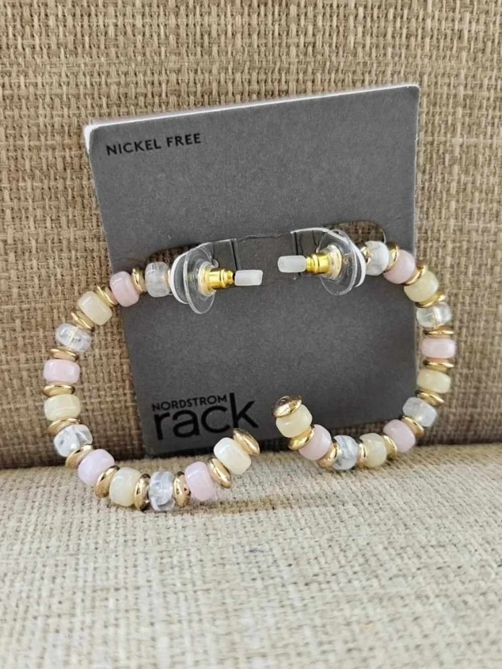 Nordsteom Rack Women Earrings Half Moon Cresent Hoop Loop Fashion Jewelry New