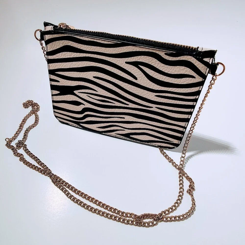 Women's Zebra‎ Crossbody Chain Small Purse