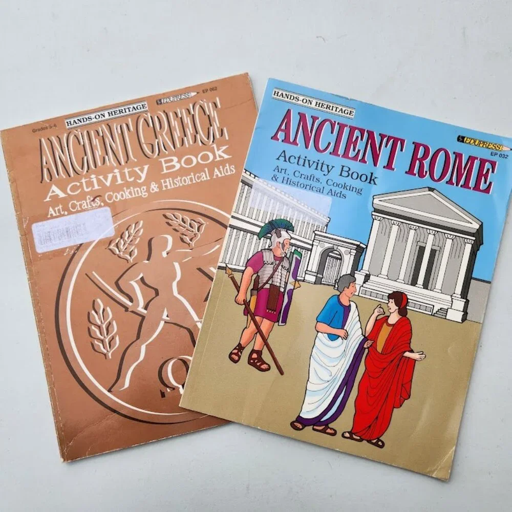 Ancient Rome Greece Hands-On Heritage Book Bundle Art, Crafts, Cooking, History