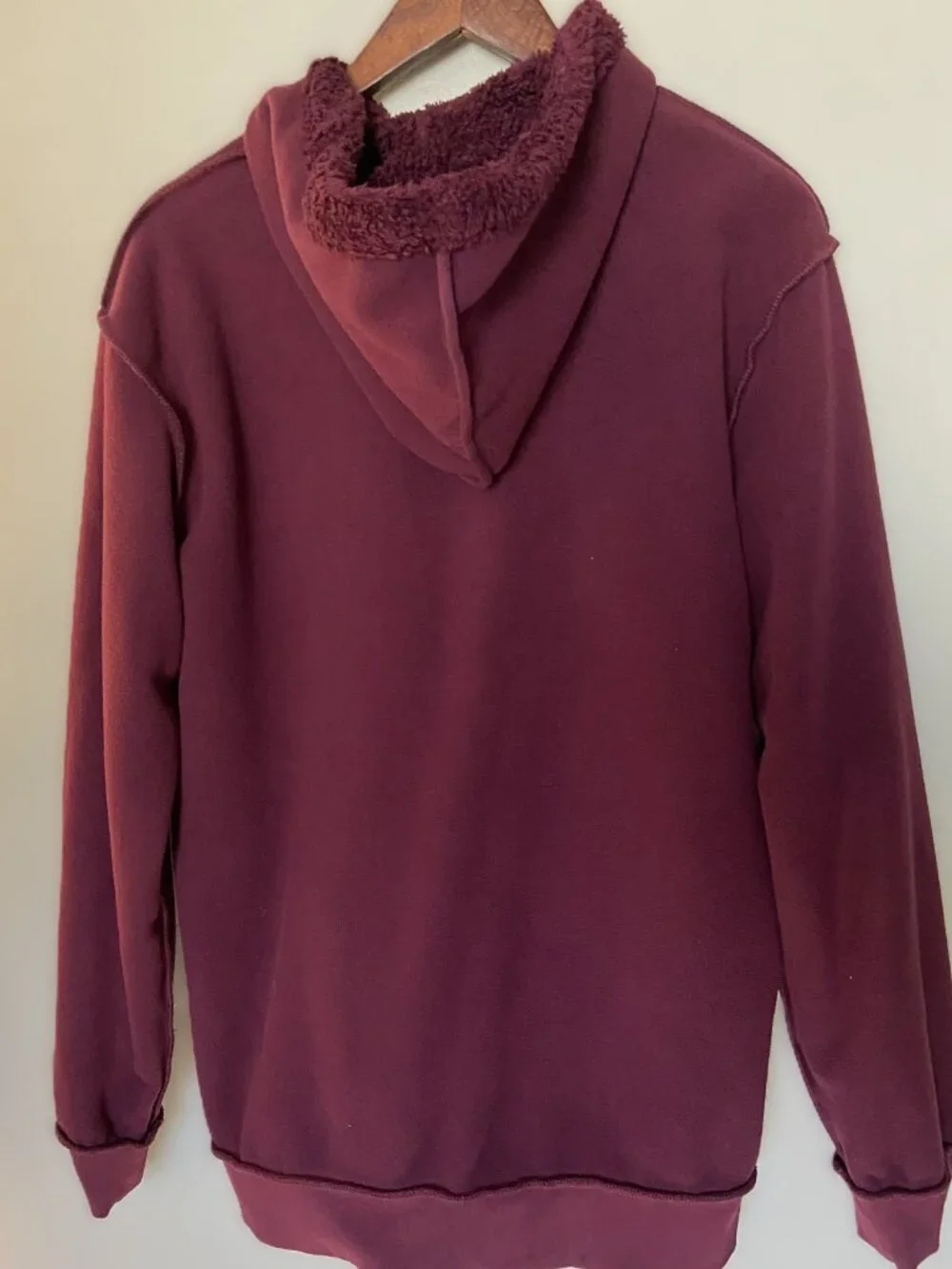 ADIDAS hoodie plush outer size M burgundy