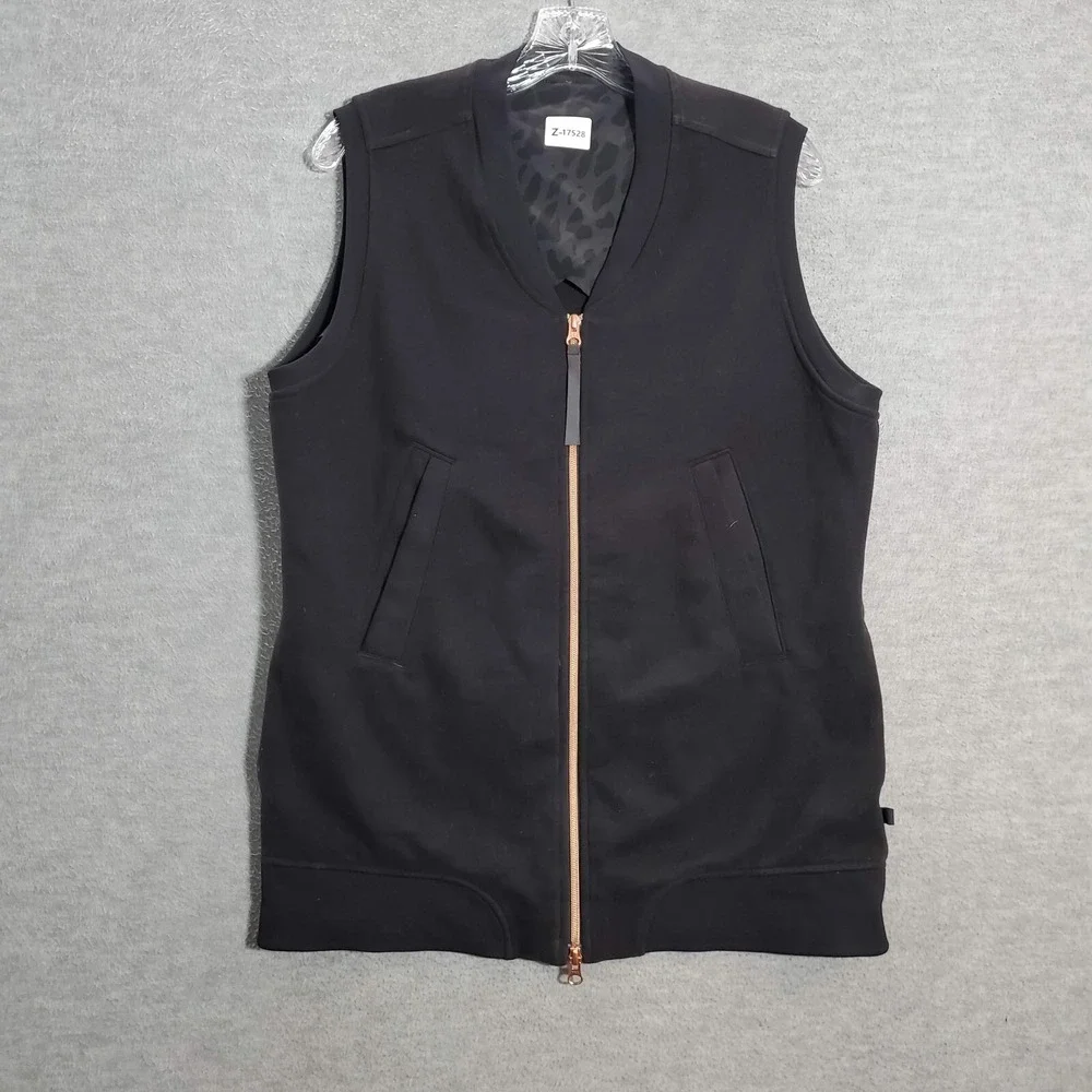Lululemon Women Jacket 8 Black‎ Departure Sleeveless Vest Full Zip