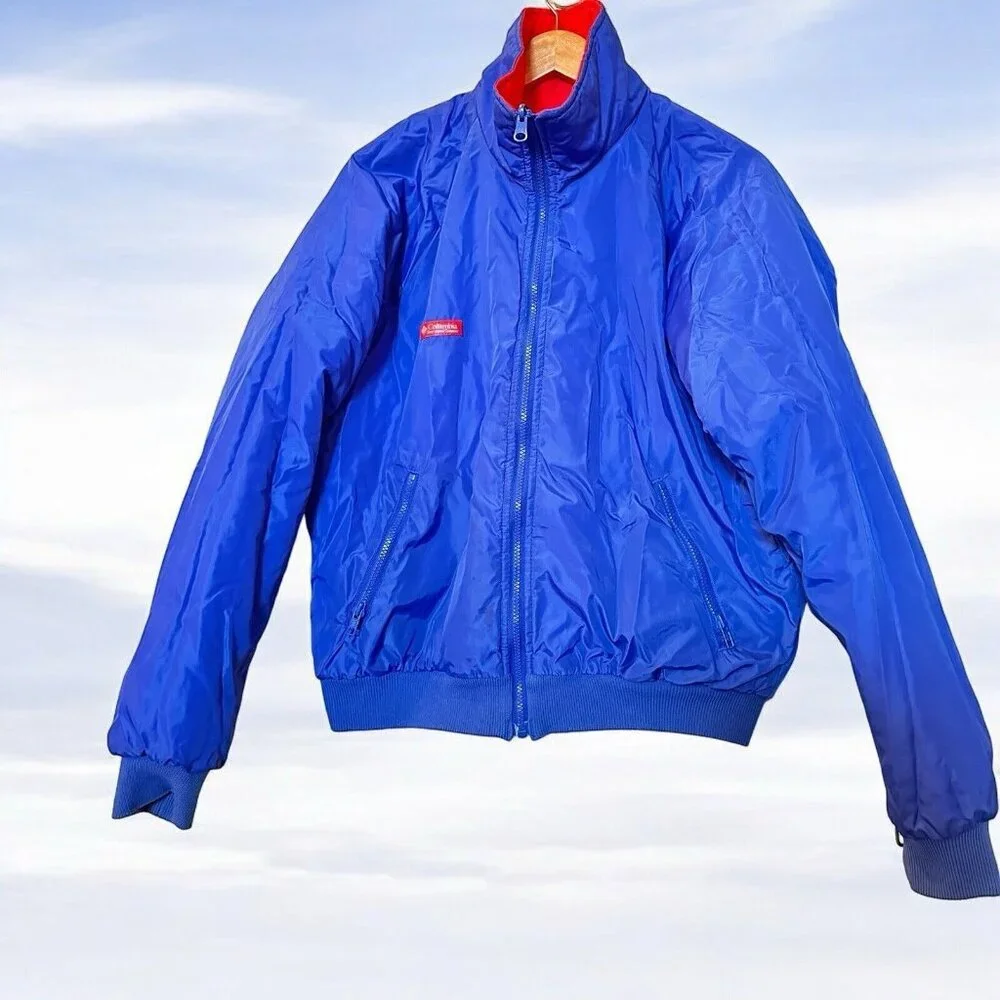 Columbia Jacket Thinsulate Red Purple Reversible Nylon Men’s‎ Size L Large VTG