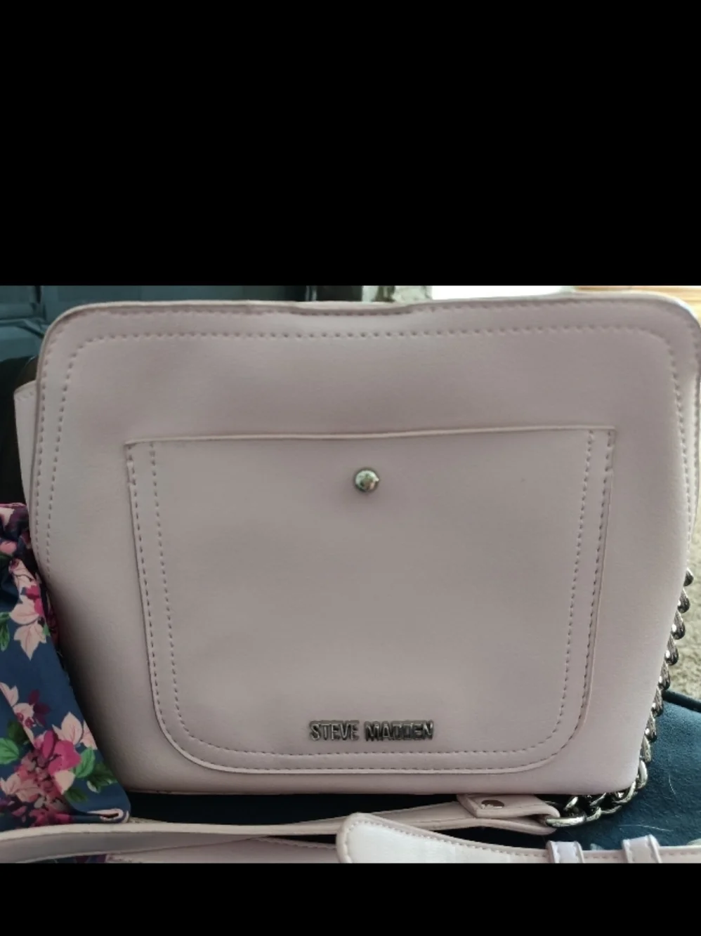 Steve Madden Light Blush Pink Crossbody Bag with Front Pocket