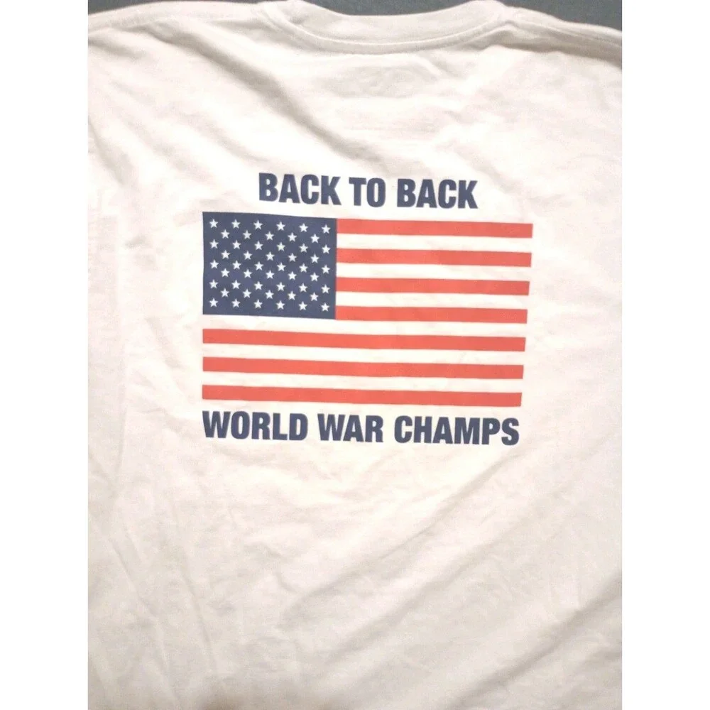 RG Rowdy Gentlemen Back To Back World War Champions Champs T-shirt White XXL