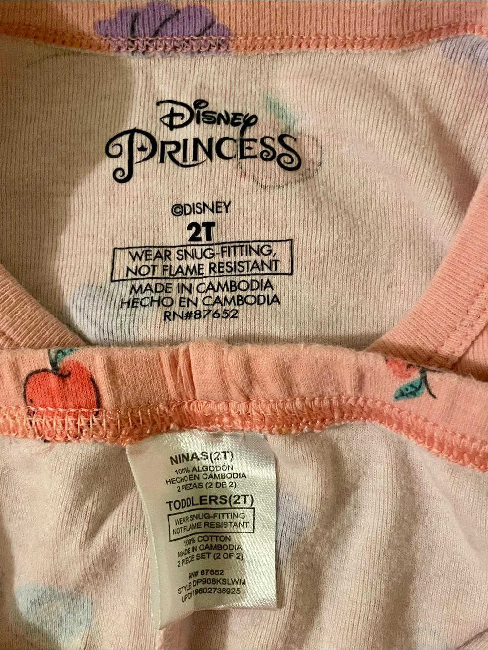 Disney princess pajama