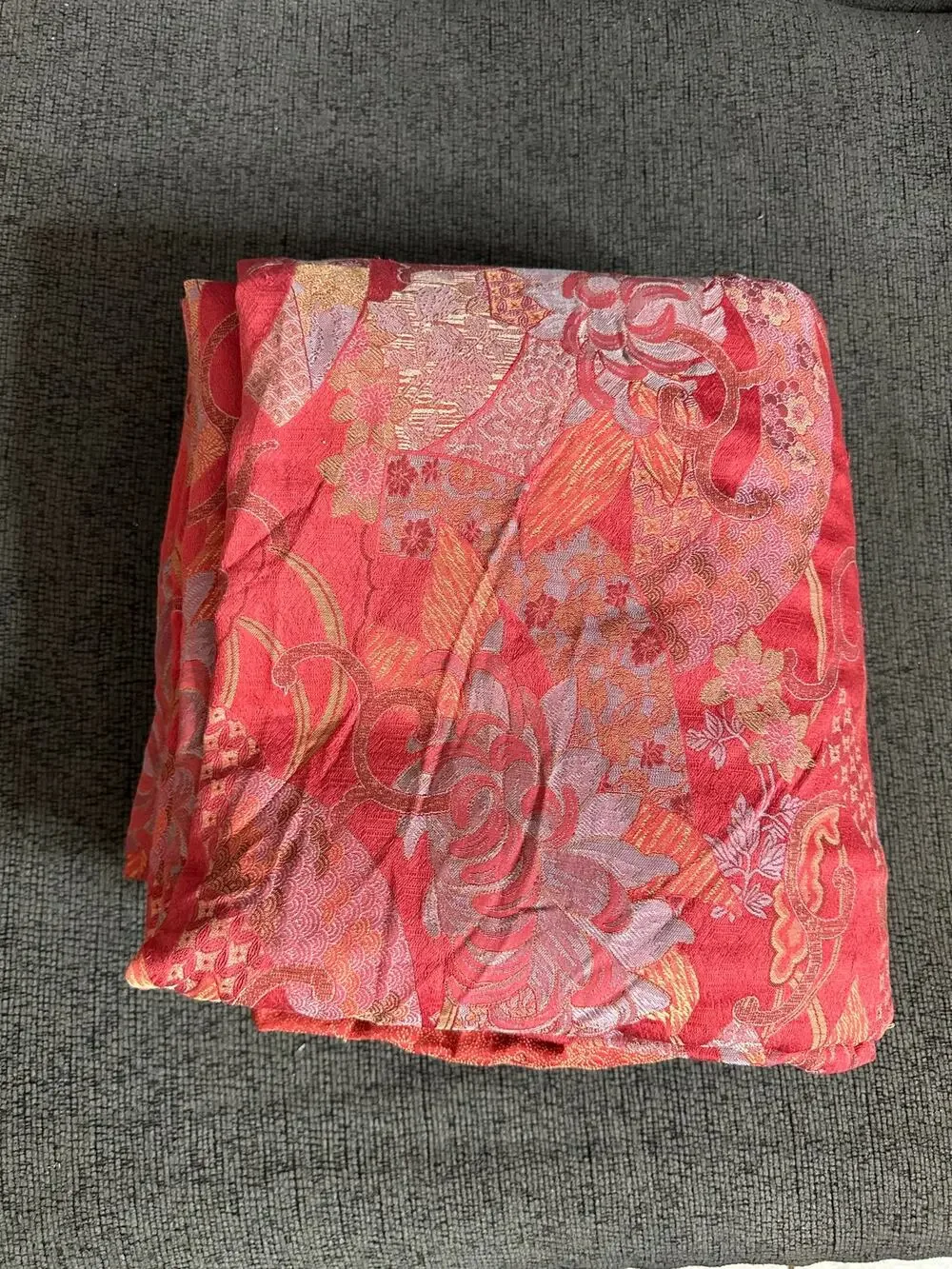Yves Delorme Paris Asian  Floral Cotton Duvet Cover Vine Back Queen RETIRED