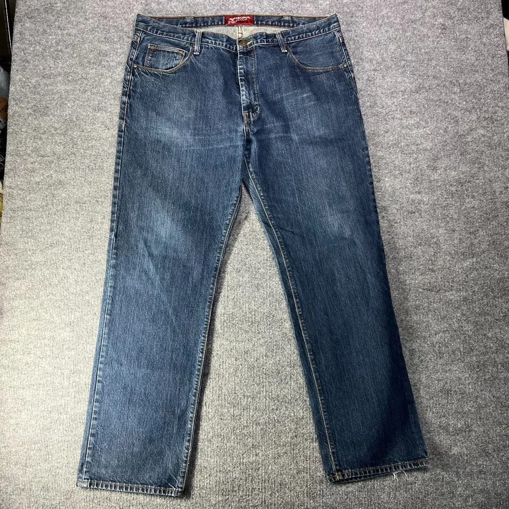 Arizona Jean Co. Slim Straight Jeans Men Blue Denim Cotton Zip Fly Y2K - 41X31.5
