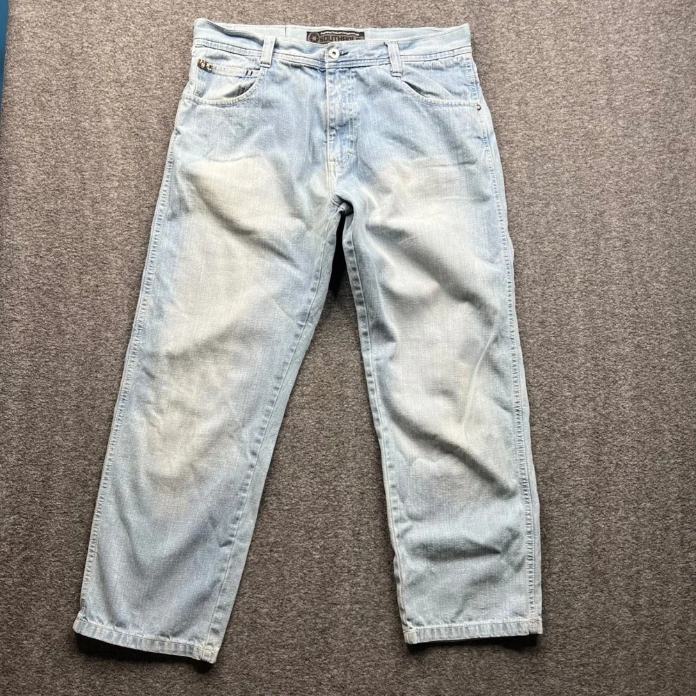 Vintage Southpole Jeans Mens 36x30‎ Fits 35x29 Light Wash Loose Fit Y2K Street