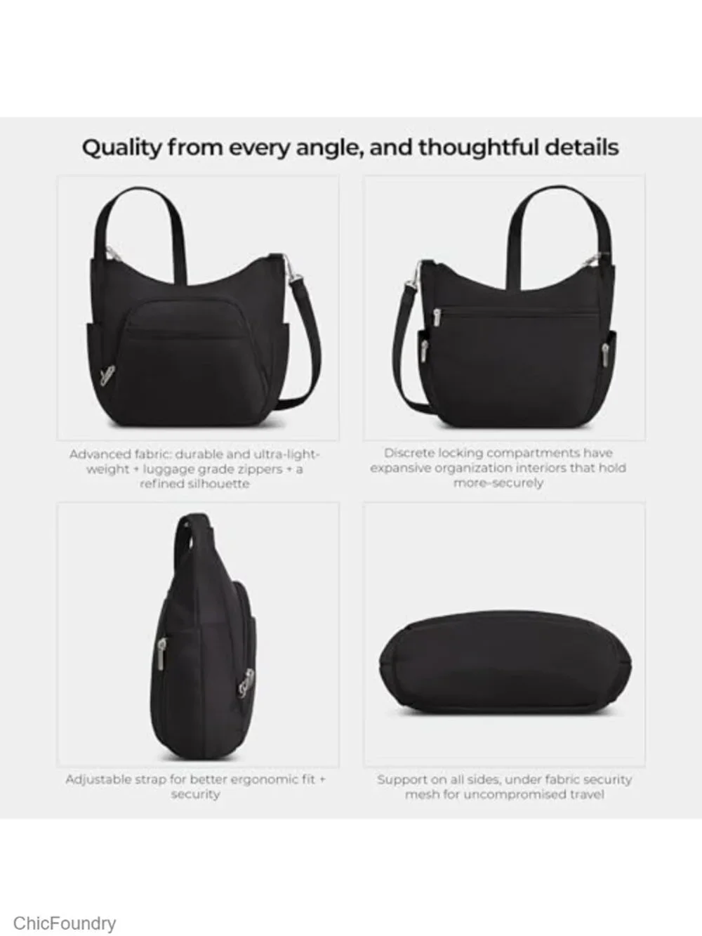 Anti-theft Classic Crossbody Bucket Bag with RFID Blocking