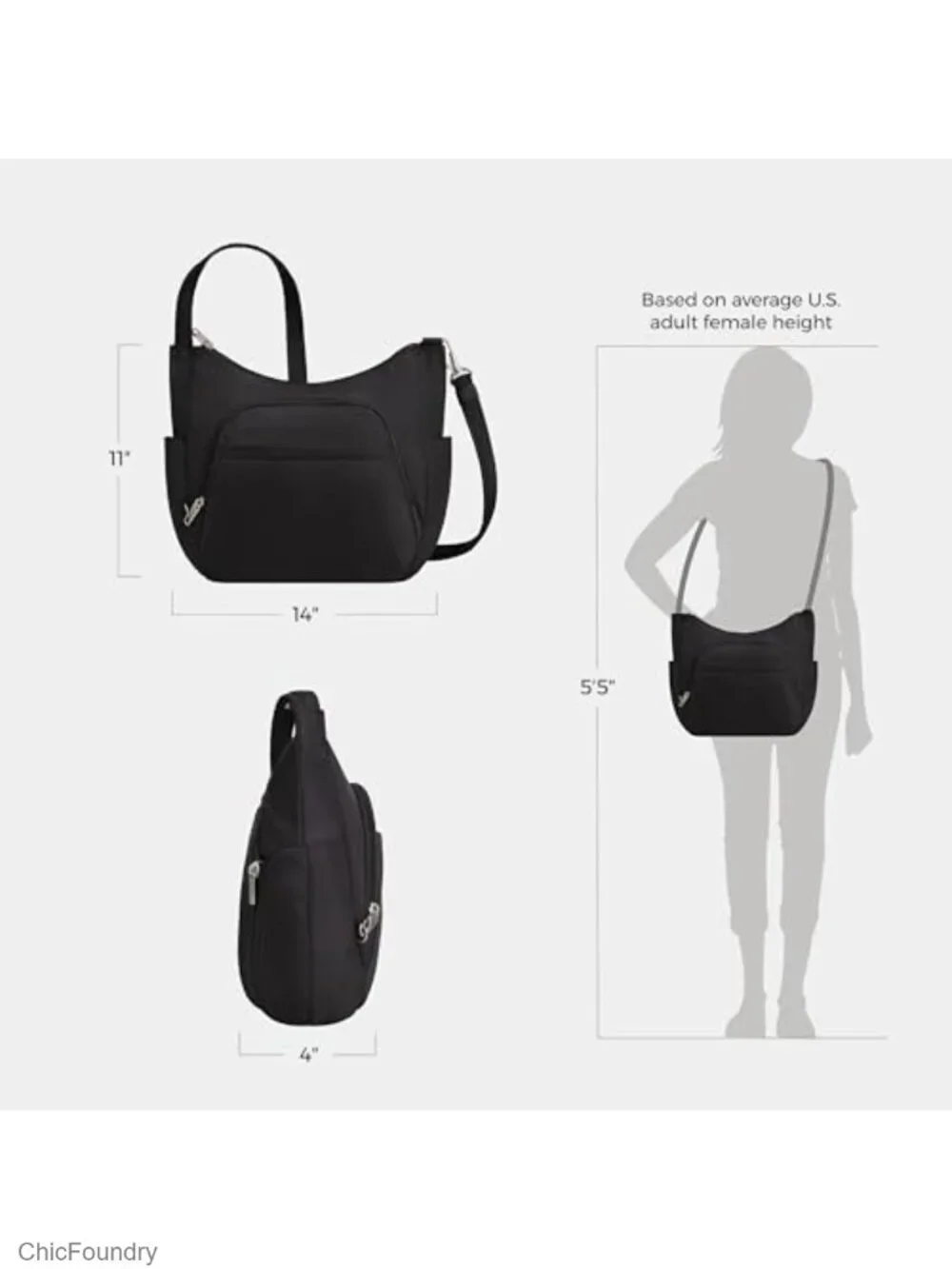 Anti-theft Classic Crossbody Bucket Bag with RFID Blocking