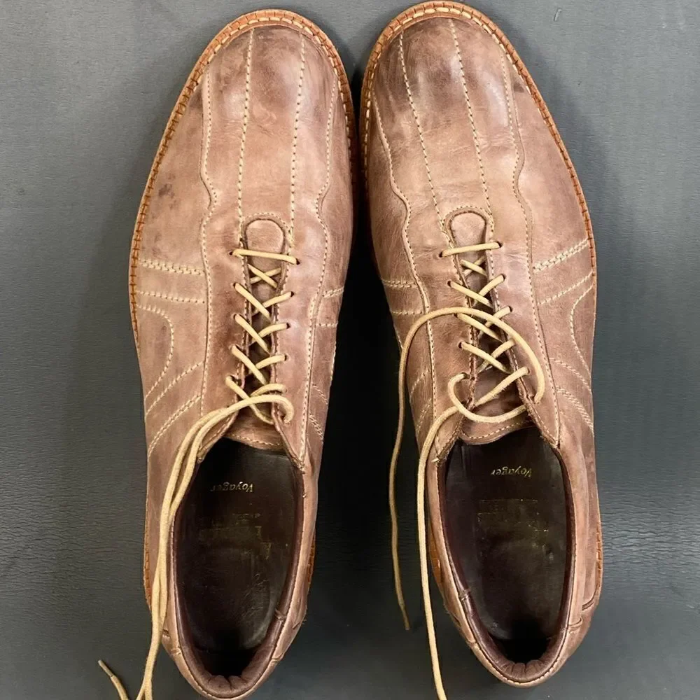 Allen Edmonds Men's Voyager Comfort Oxford beige brown shoes size 13
