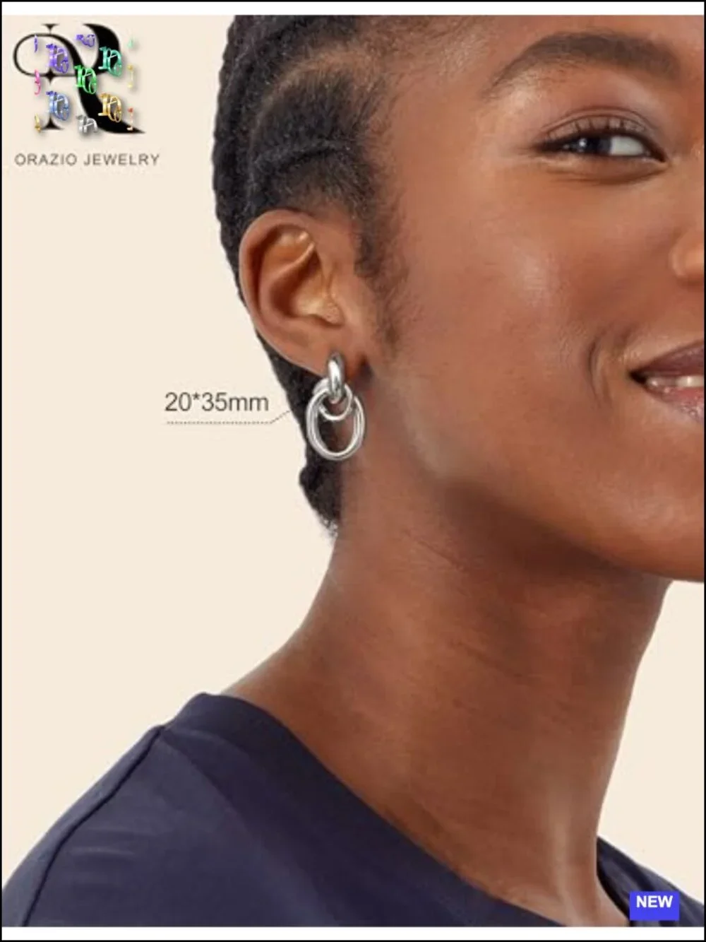 Chunky Knot Statement Drop Dangle Earrings Hypoallergenic Sterling Silver 14K
