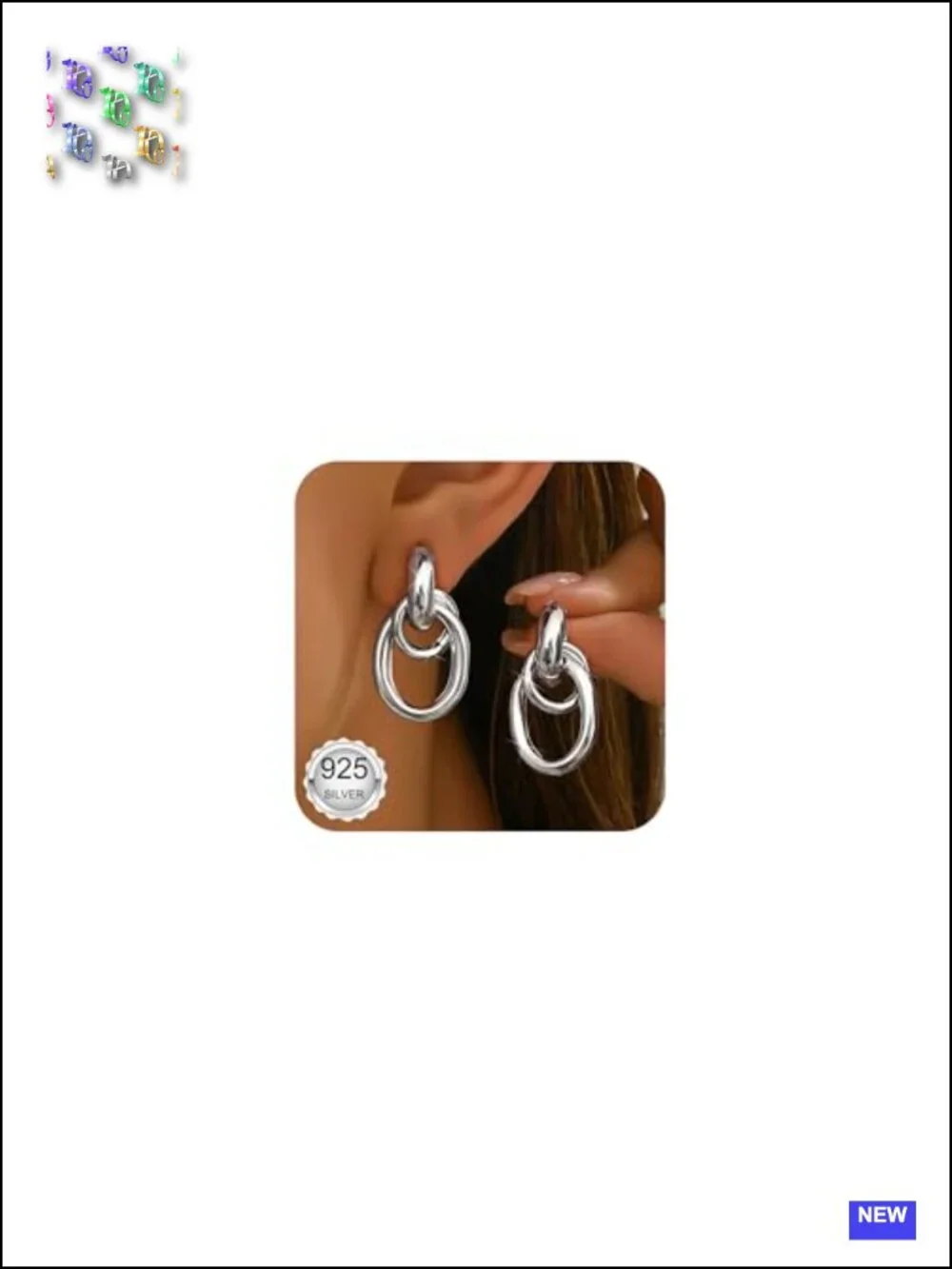 Chunky Knot Statement Drop Dangle Earrings Hypoallergenic Sterling Silver 14K