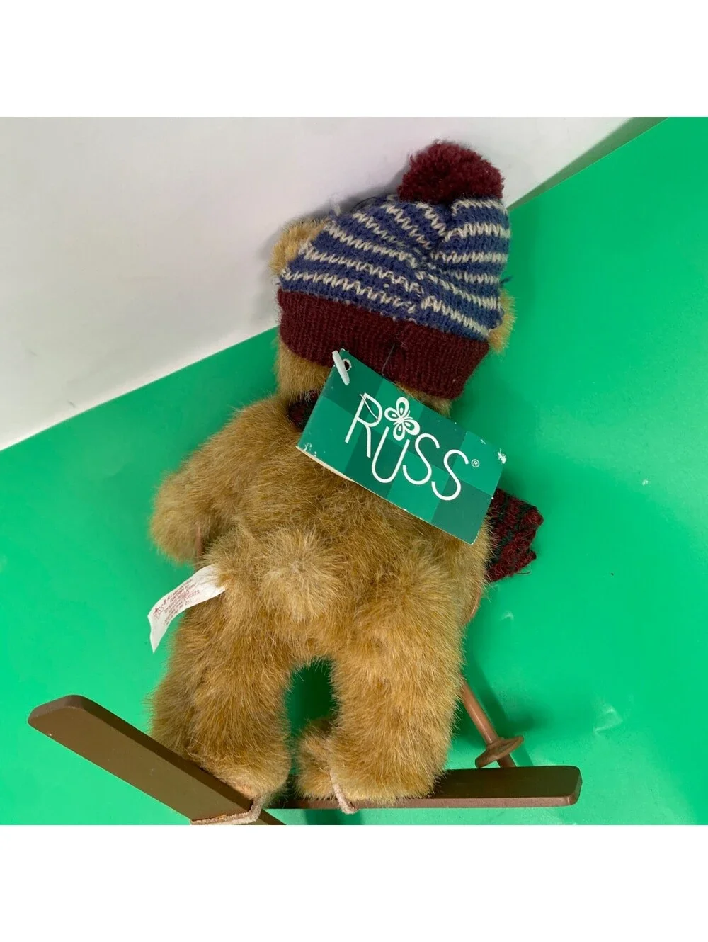 RUSS BERRIE Jointed SKIING Teddy Bear 8