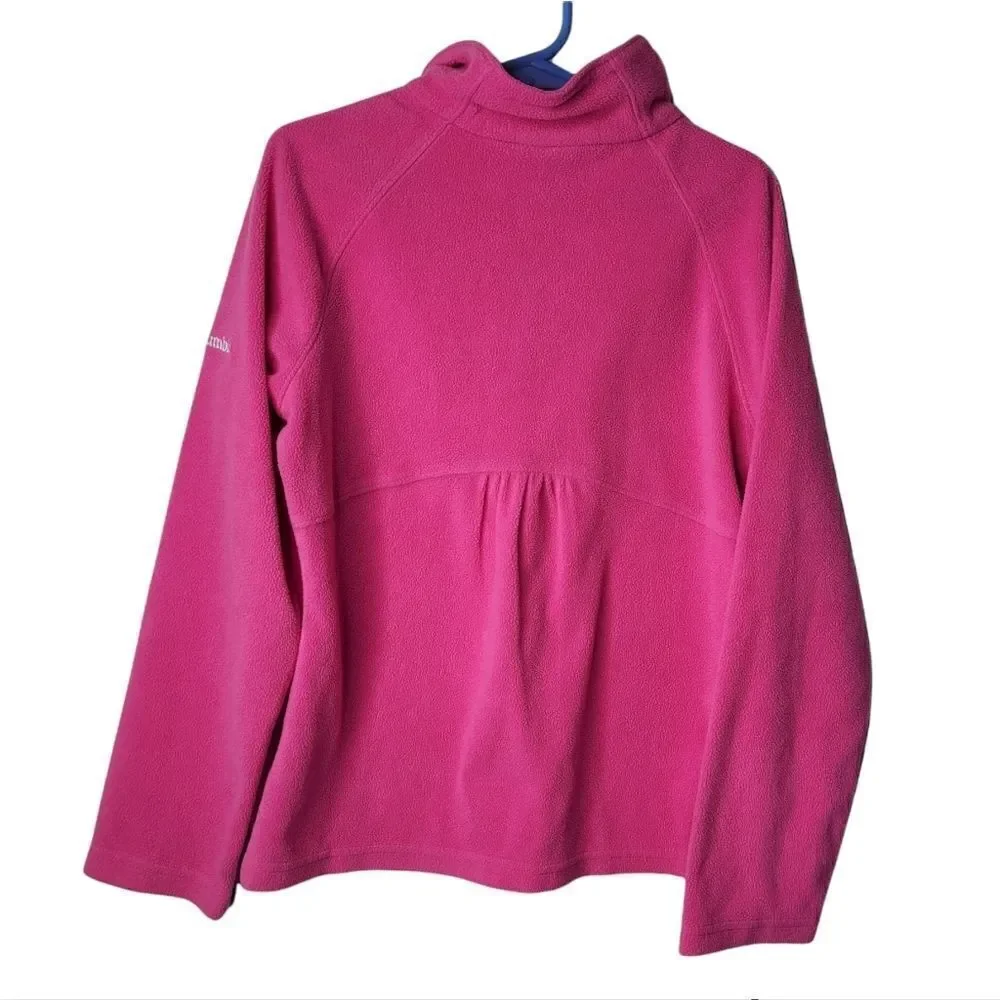 Girls pink sweater Columbia size small half zip