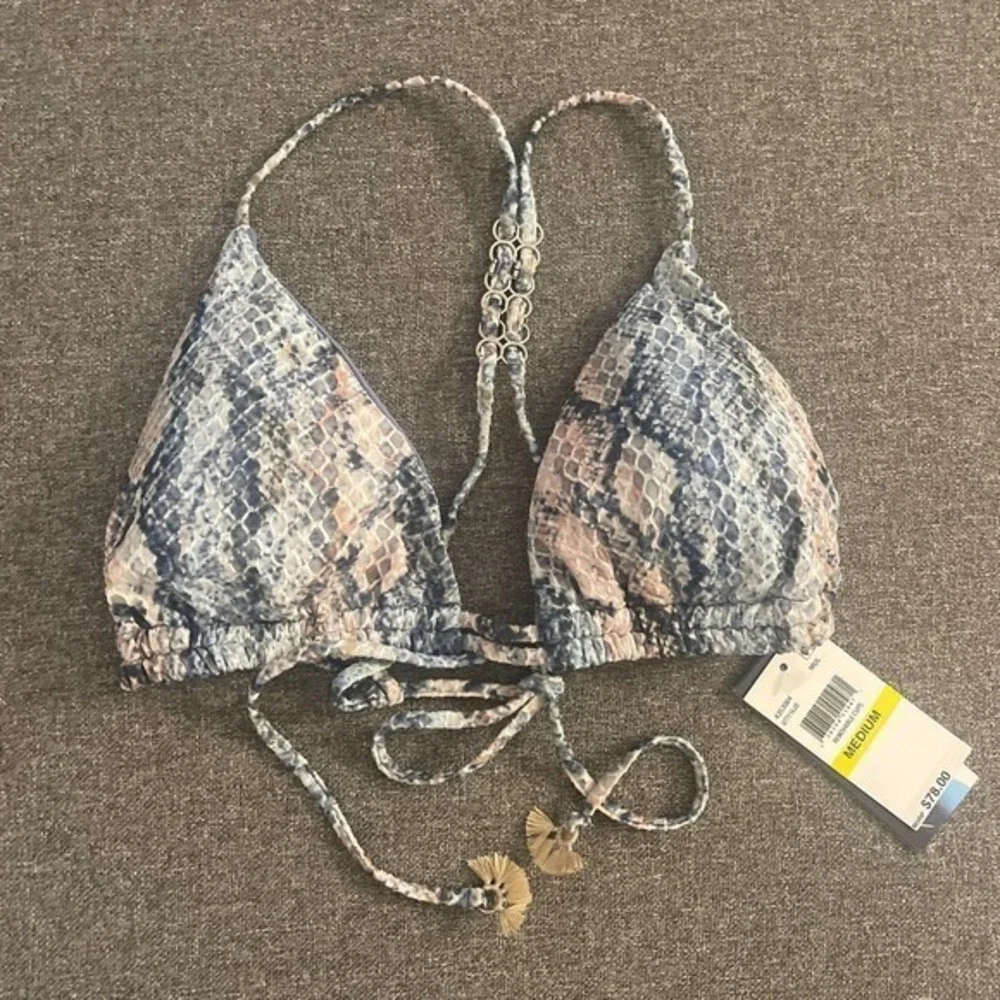 Isabella Rose Vienna‎ Blue Multi Triangle Top Size Medium