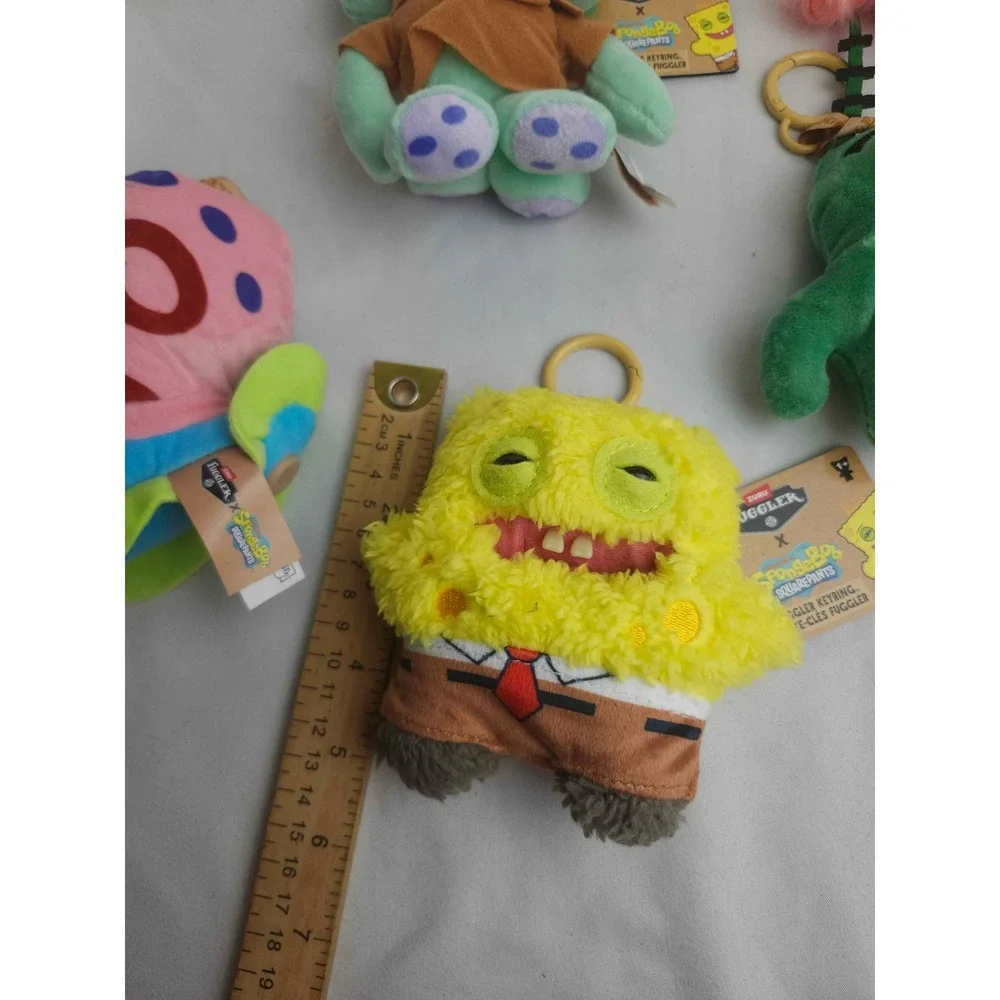 Zuru Fuggler x SpongeBob SquarePants Plush Keyring Lot 5 SpongeBob Patrick Gary