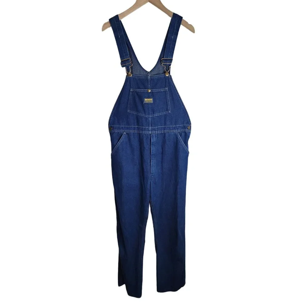 OshKosh B'Gosh Men's Jean Overalls Vestbak Size 36X32 USA Vintage Denim Workwear