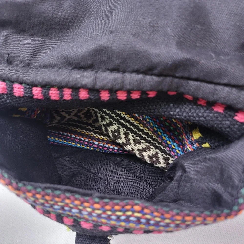 Woven Medium Size BACKPACK PURSE SOUTHWESTERN DESIGN‎ BAJA STYLE Multicolor