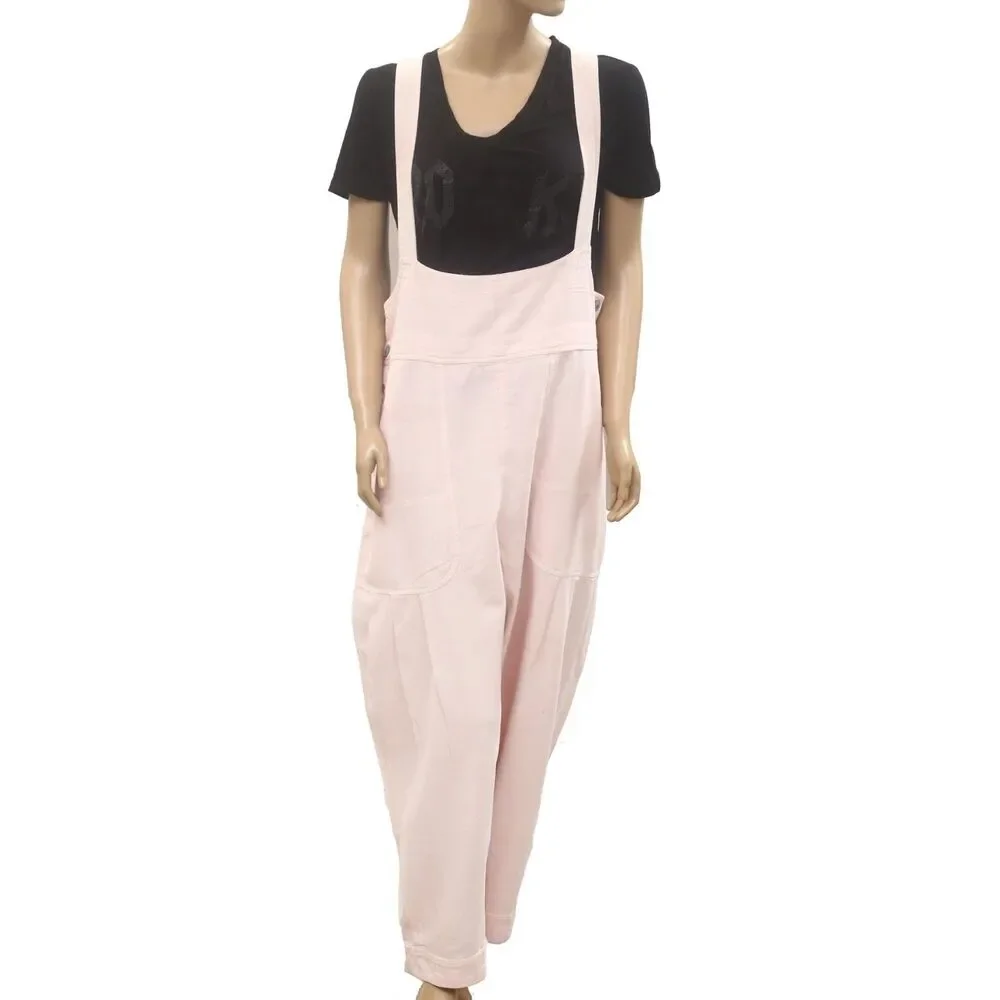 Free People We The Free Felix Tapered Overalls Jumpsuit Pinafore Solid XS 286884