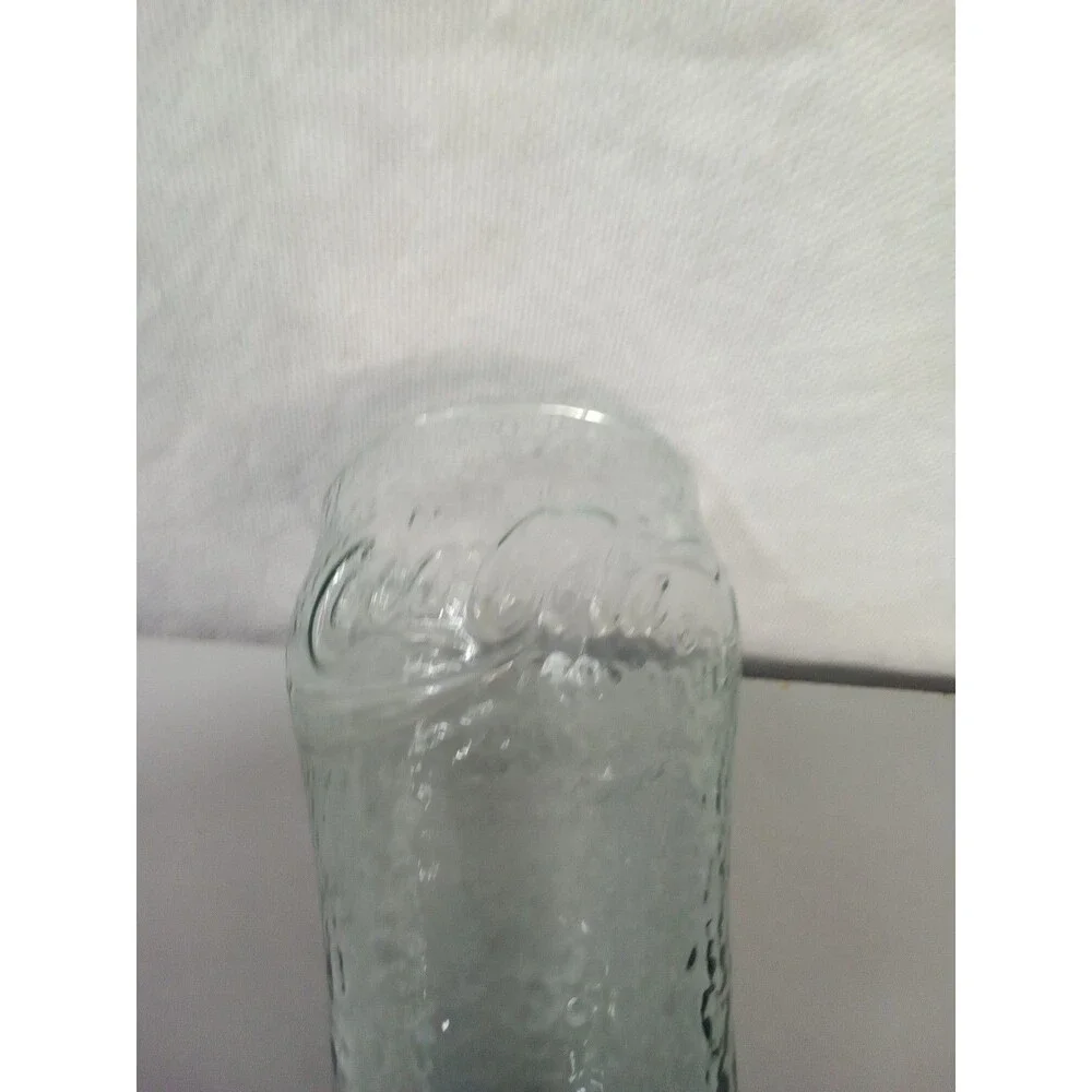Vintage 16 oz Coca-Cola Glass Pebbled Dimpled Textured Georgia Green COKE‎