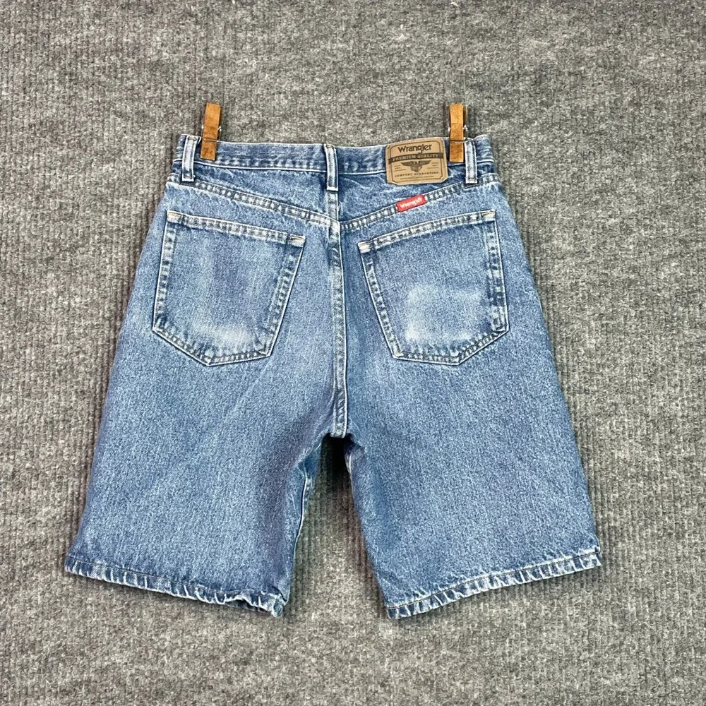 Wrangler Denim Shorts Mens 32 Blue Relaxed Fit 606W1MS Jean Shorts Casual Cotton