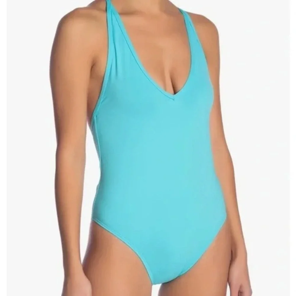 PieceVYB! T-Back Swimsuit‎ NWOT blue tea