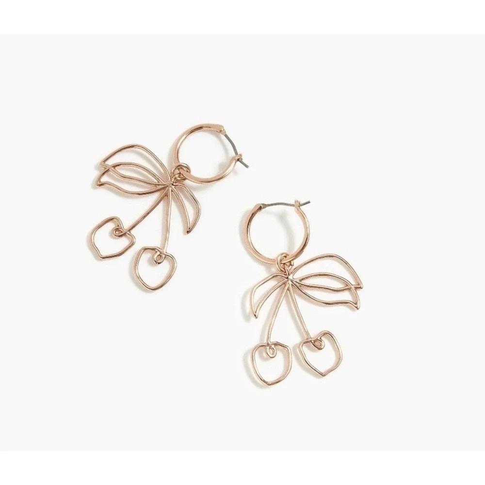 NWT J. Crew Women's‎ Cherry Hoop Earrings