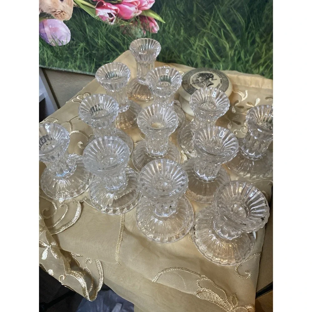 Fine ‎ Dual-Sided Candle Holders – HEAVY & Reversible Lot Of 12