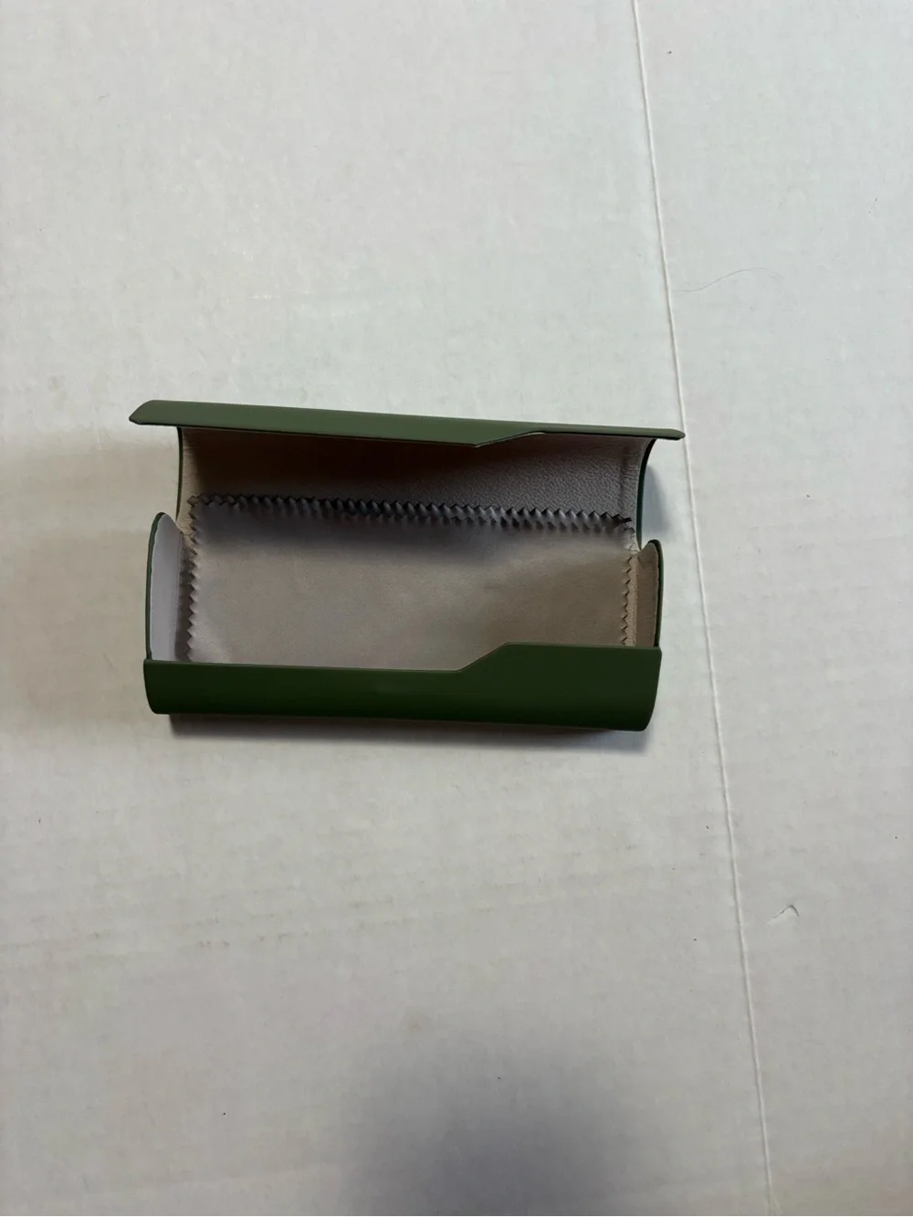 Matte Olive Green Compact Case with glasses