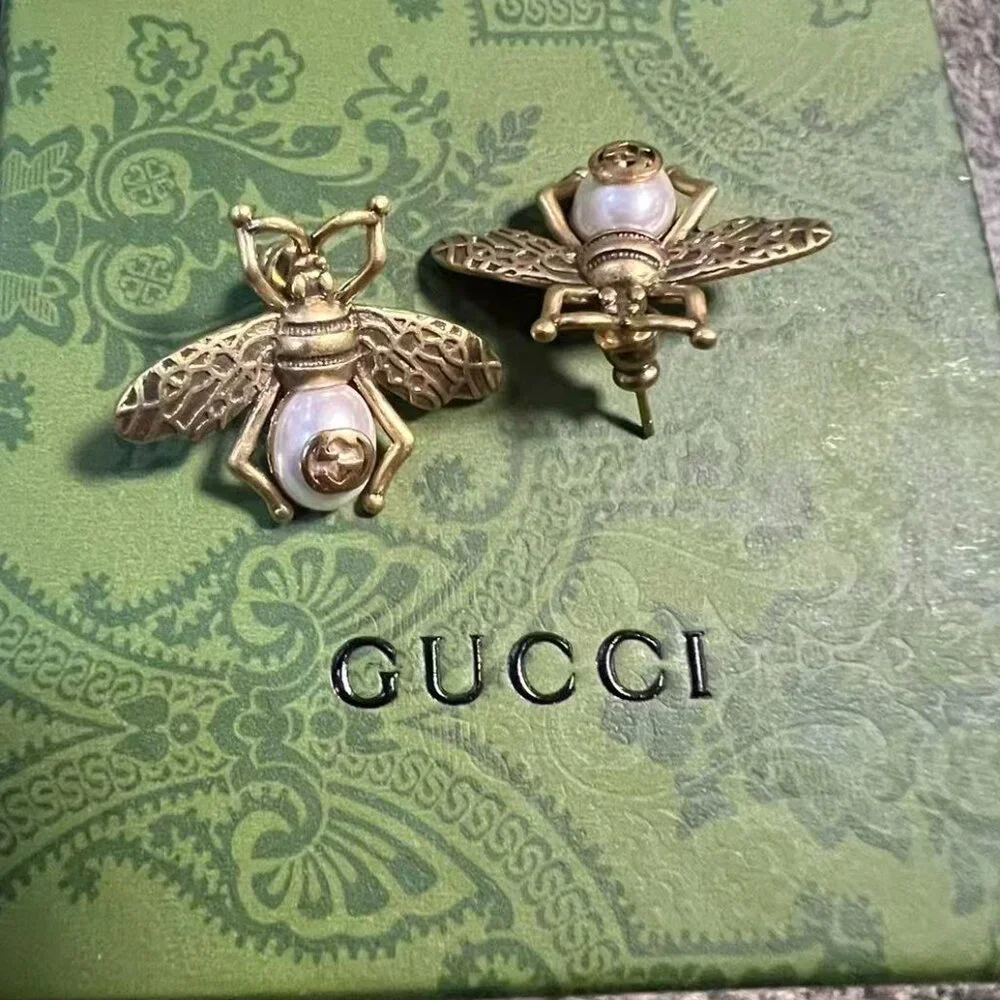 Gucci Bee GG Earrings - New Full Set