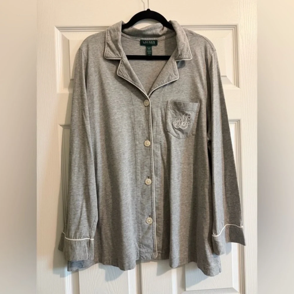 Ralph Lauren Gray Pajama  Top